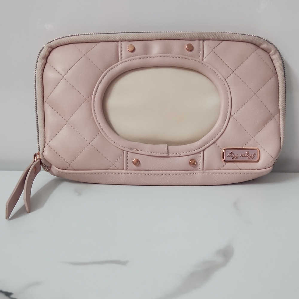 Pink Quilted Clutch
